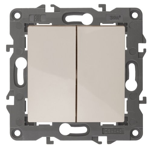 Выключатель без рамки Эра Elegance 2-кл. слоновая кость фото Выключатель без рамки Эра Elegance 2-кл. слоновая кость картинка